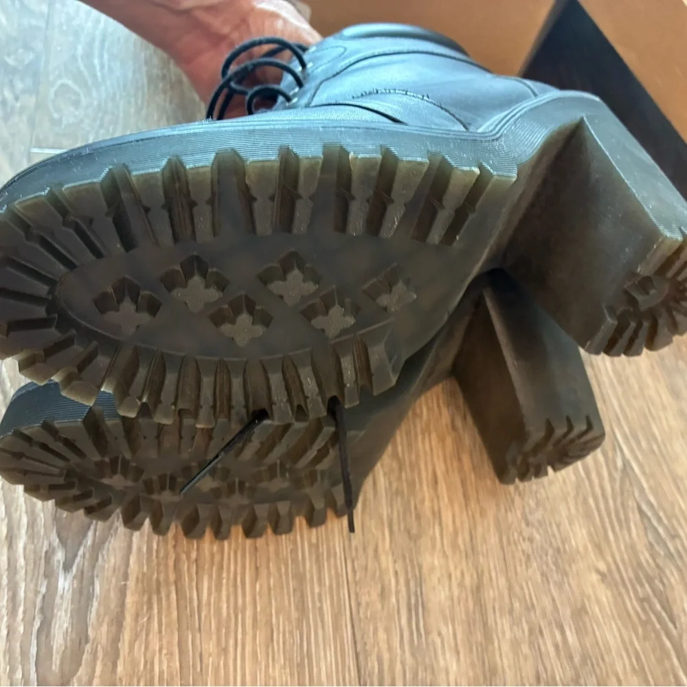 Dr. Martens Black Lace Up High Heel Boots - Picture 3 of 6